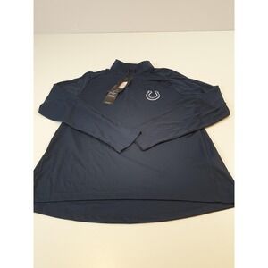 Indianapolis Colts Pullover Womens Large Navy NFL Football Quarter Zip Tribute